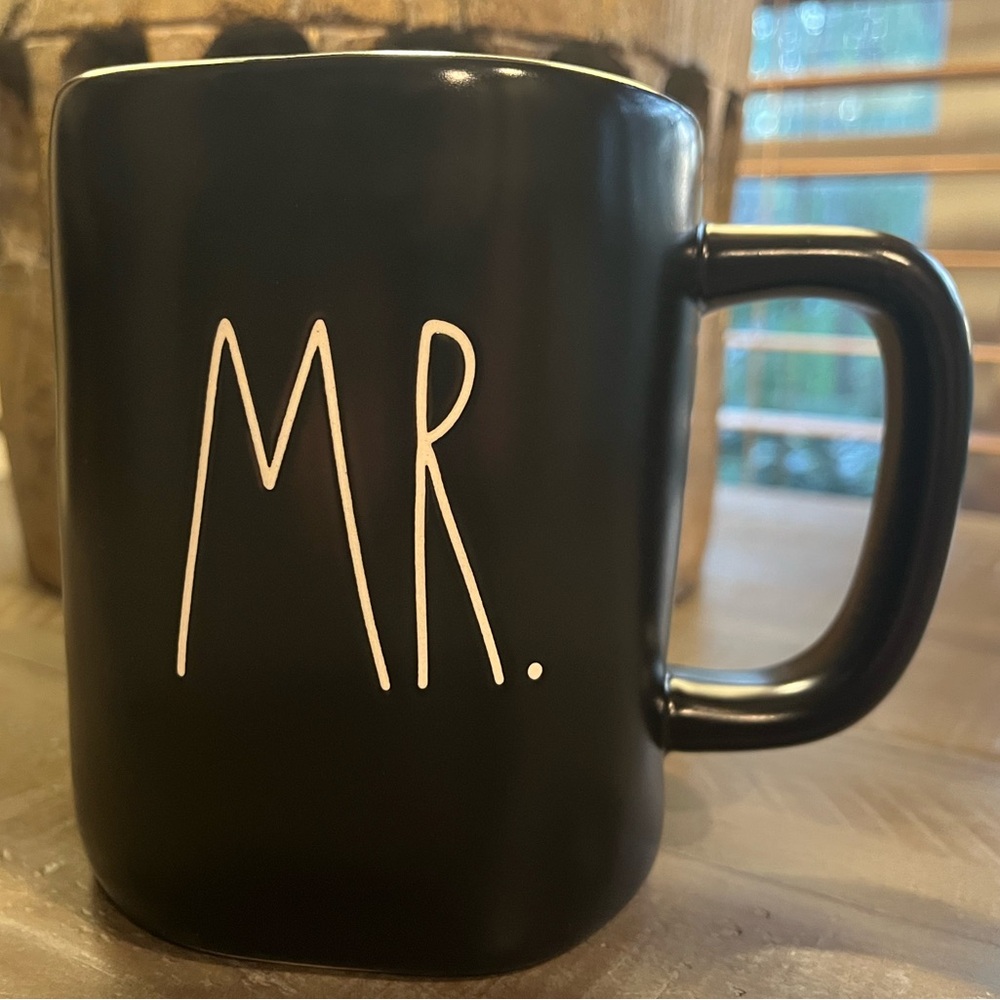 Rae Dunn Black 'MR.' Coffee Mug